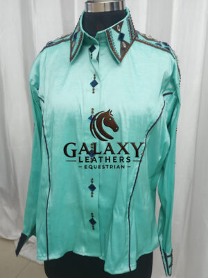 COMBO of Showman Western Shirt with matching Show Pad for Equestrian Shows
