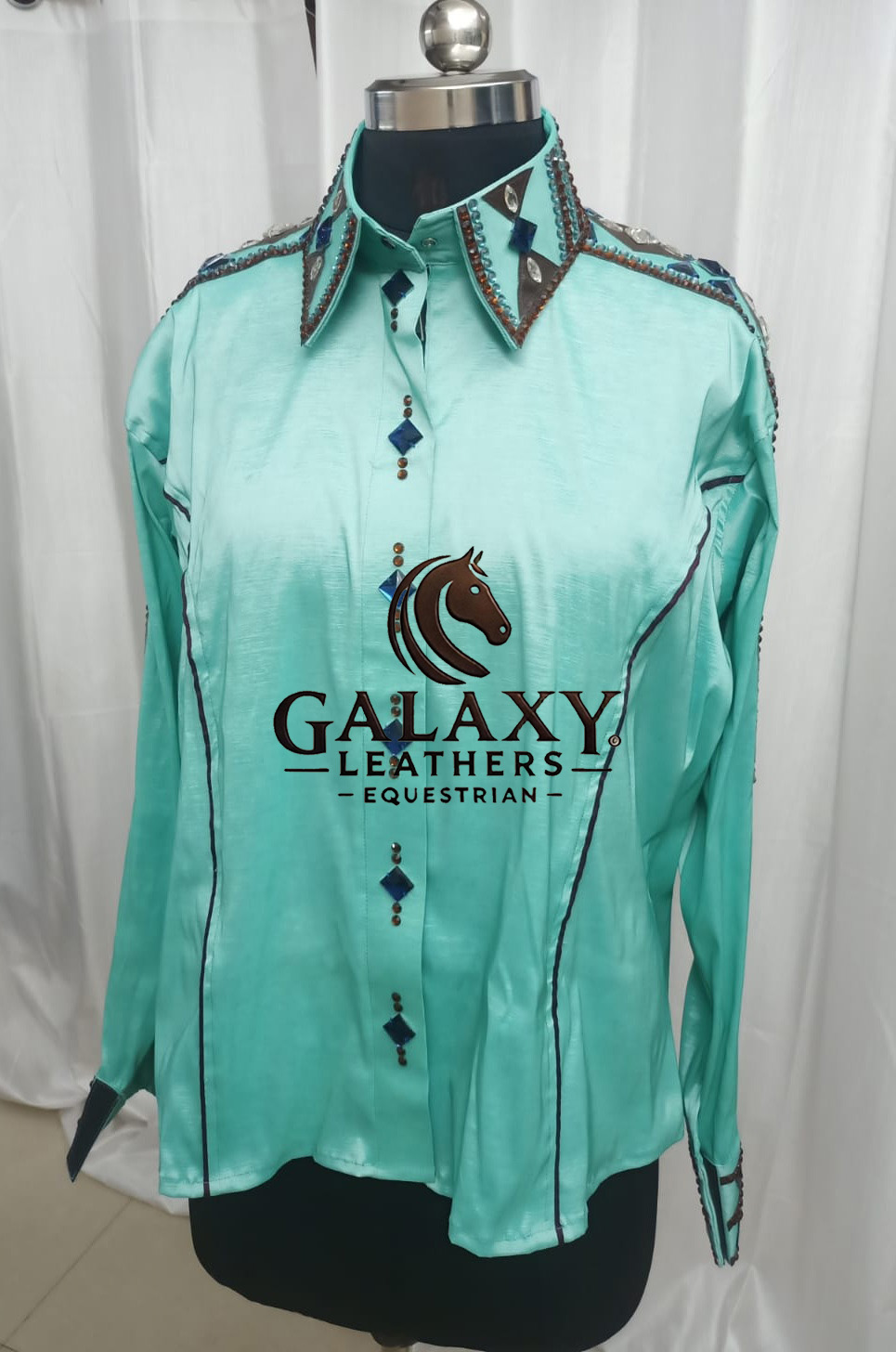 COMBO of Showman Western Shirt with matching Show Pad for Equestrian Shows