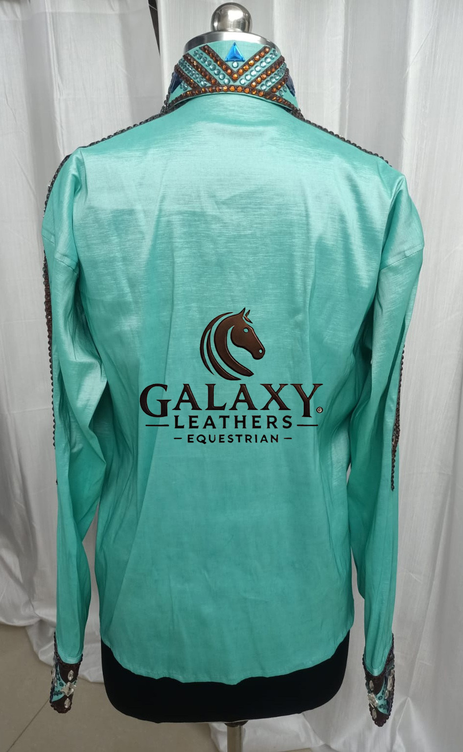 COMBO of Showman Western Shirt with matching Show Pad for Equestrian Shows - Image 2