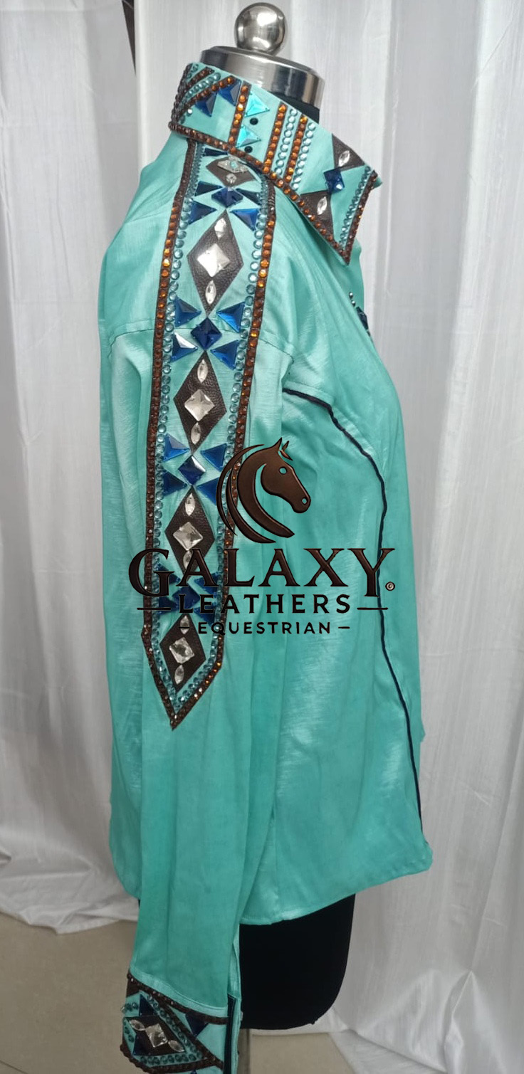COMBO of Showman Western Shirt with matching Show Pad for Equestrian Shows - Image 6