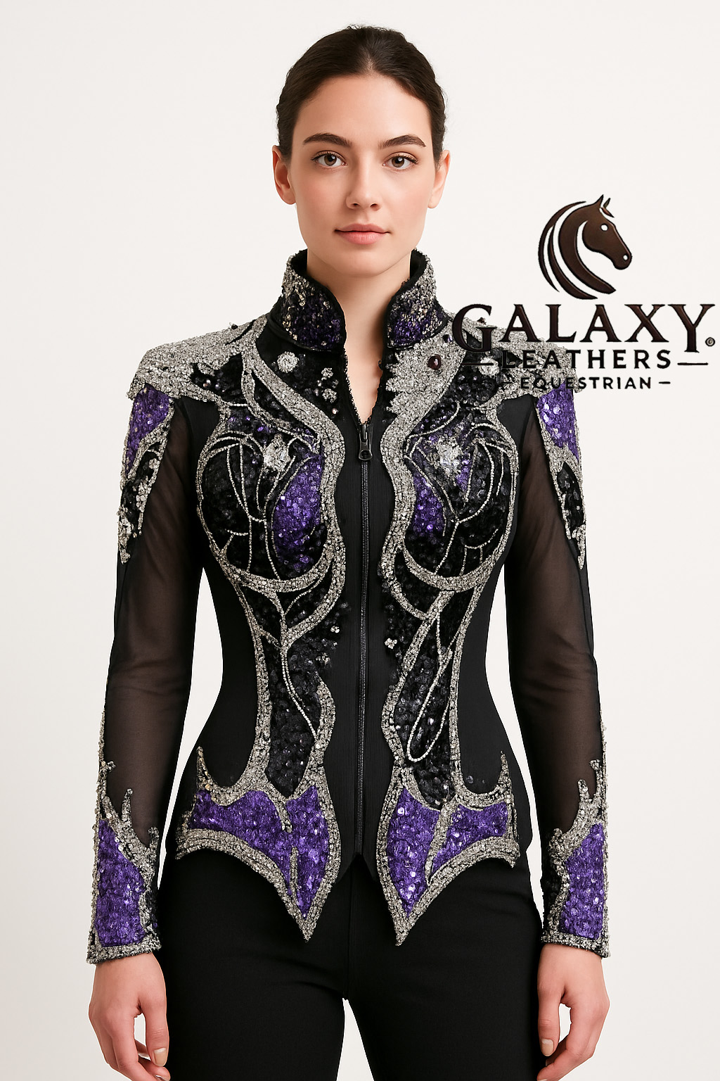 Western Show Jacket for Women Horse Shows and Riding Wear - Image 2
