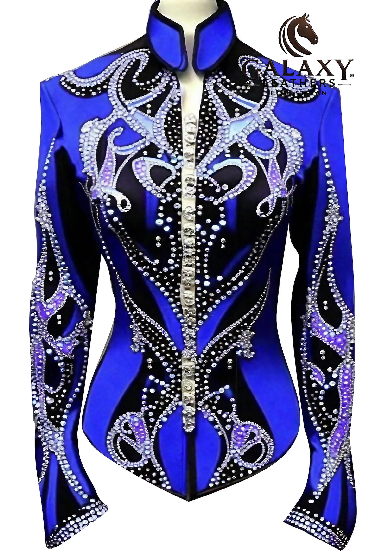 ROYAL BLUE Western Showmanship Jacket/Coat for Women Horse Shows and Riding Wear - Image 8