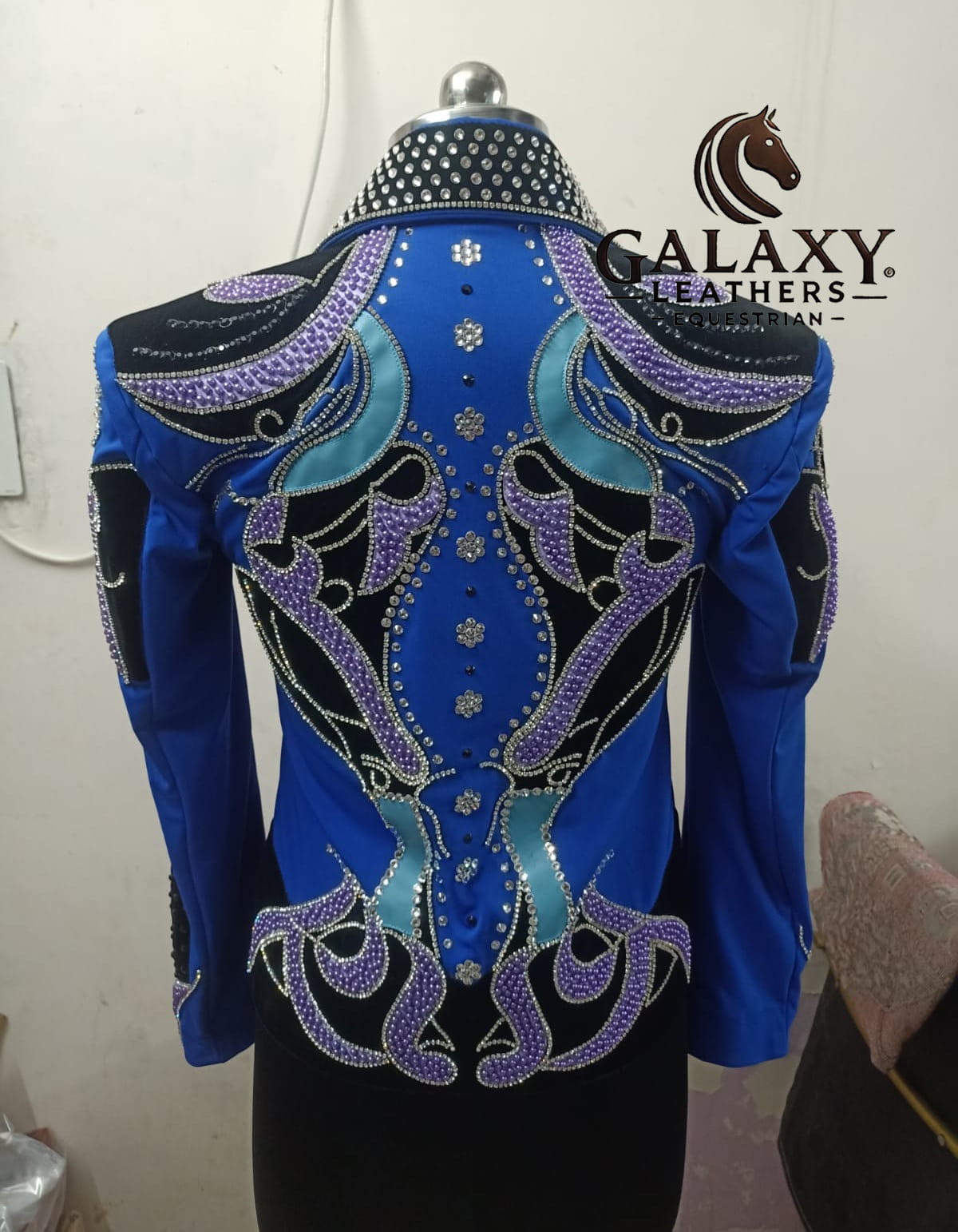 ROYAL BLUE Western Showmanship Jacket/Coat for Women Horse Shows and Riding Wear - Image 13