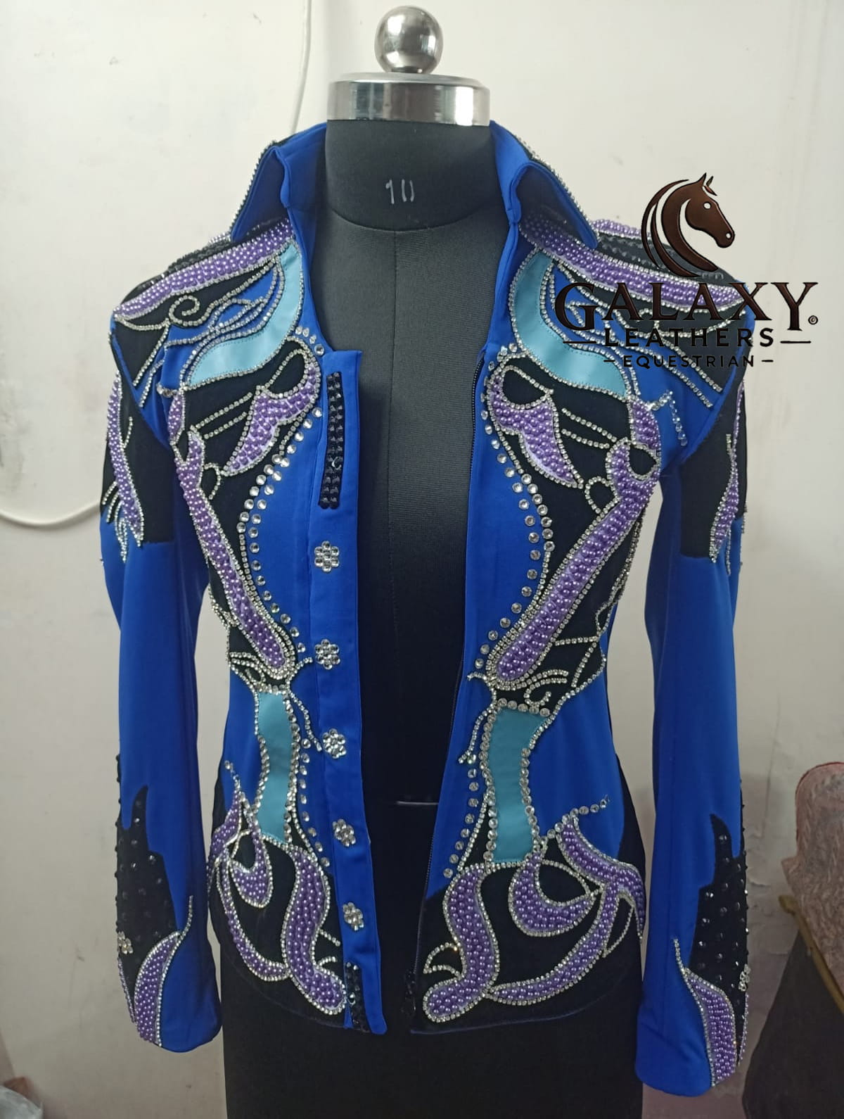 ROYAL BLUE Western Showmanship Jacket/Coat for Women Horse Shows and Riding Wear - Image 12