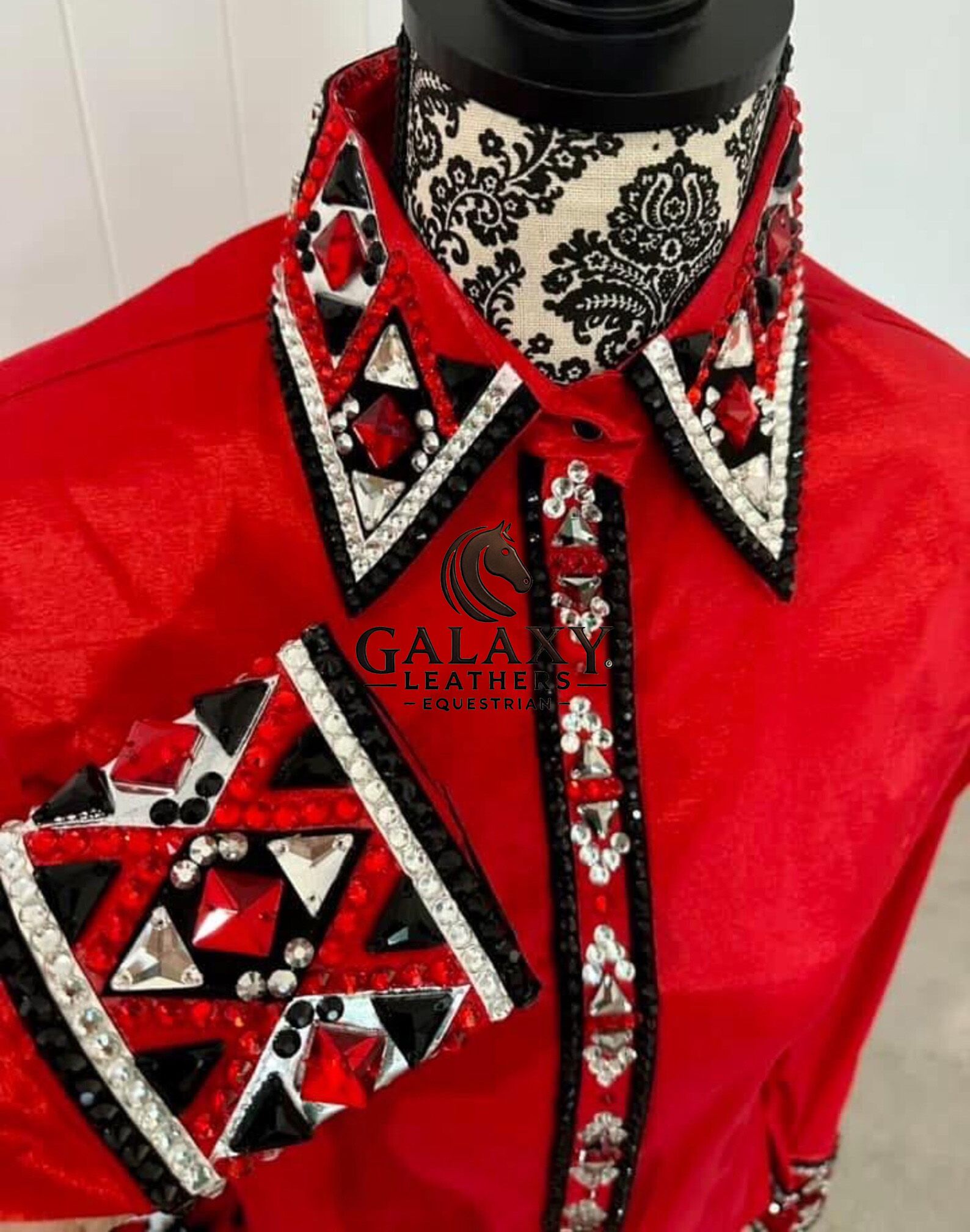 COMBO of Showman Western Shirt with matching Show Pad for Equestrian Shows