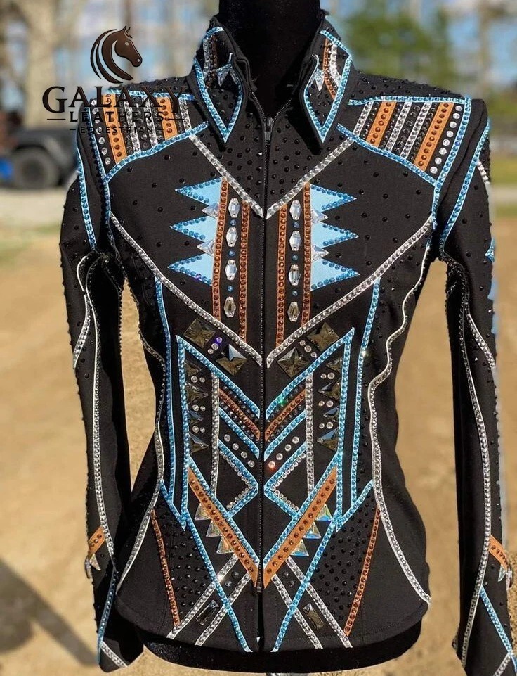 Show Shirt-cum-Jacket Western Showmanship Women's show Jacket horsemanship coat