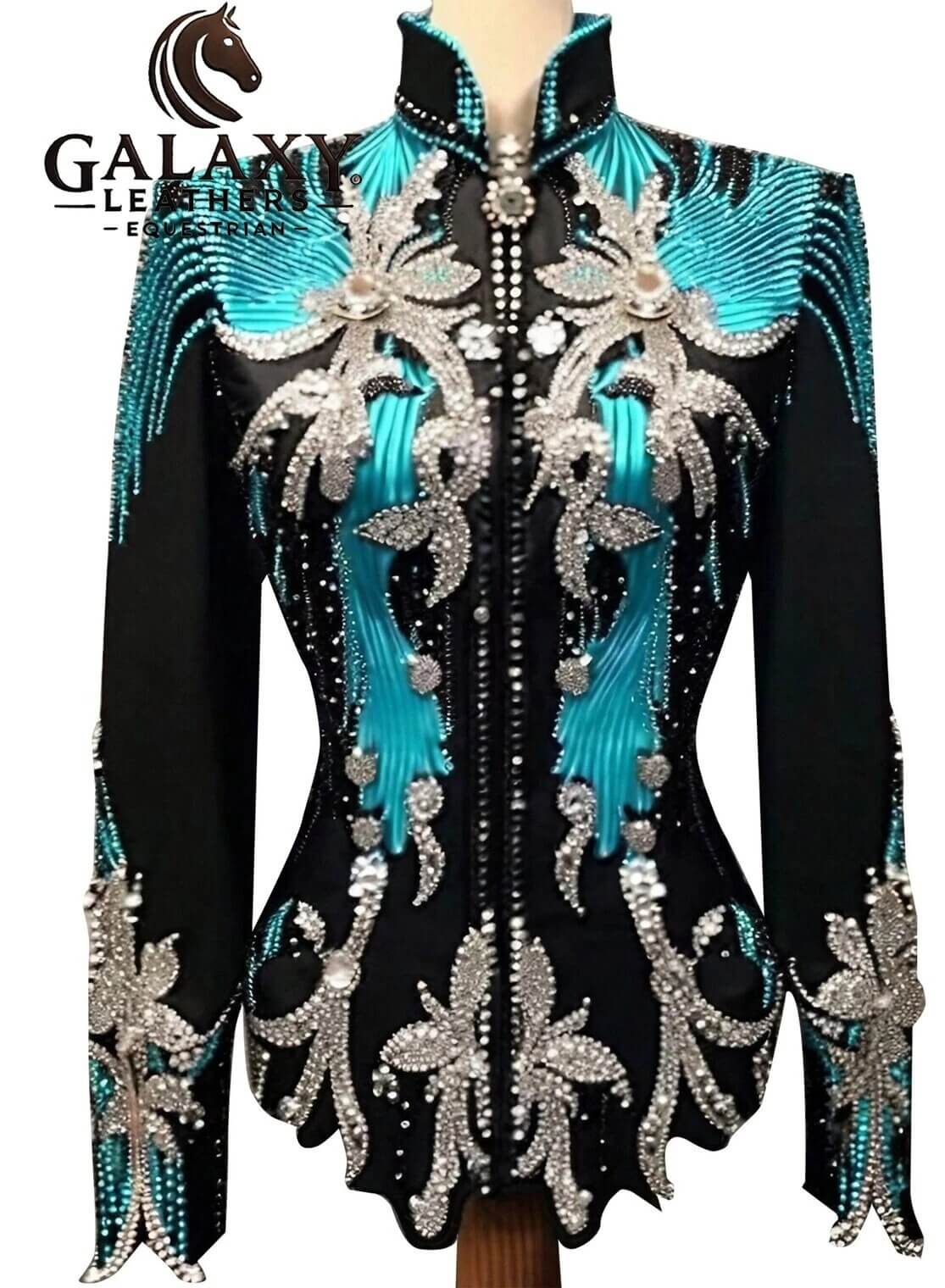 ROYAL BLUE Western Showmanship Jacket/Coat for Women Horse Shows and Riding Wear - Image 2