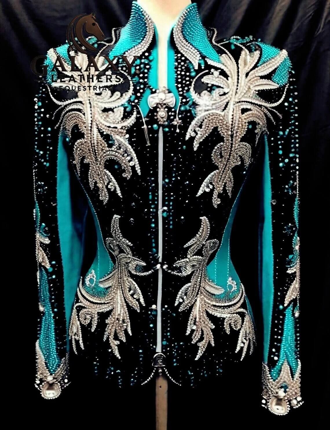 ROYAL BLUE Western Showmanship Jacket/Coat for Women Horse Shows and Riding Wear - Image 3