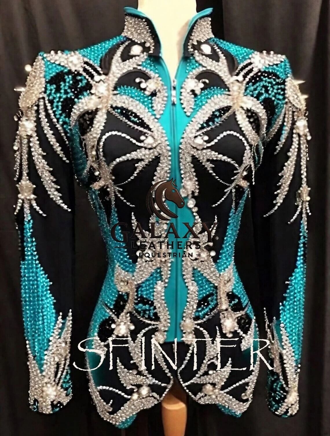 ROYAL BLUE Western Showmanship Jacket/Coat for Women Horse Shows and Riding Wear - Image 4