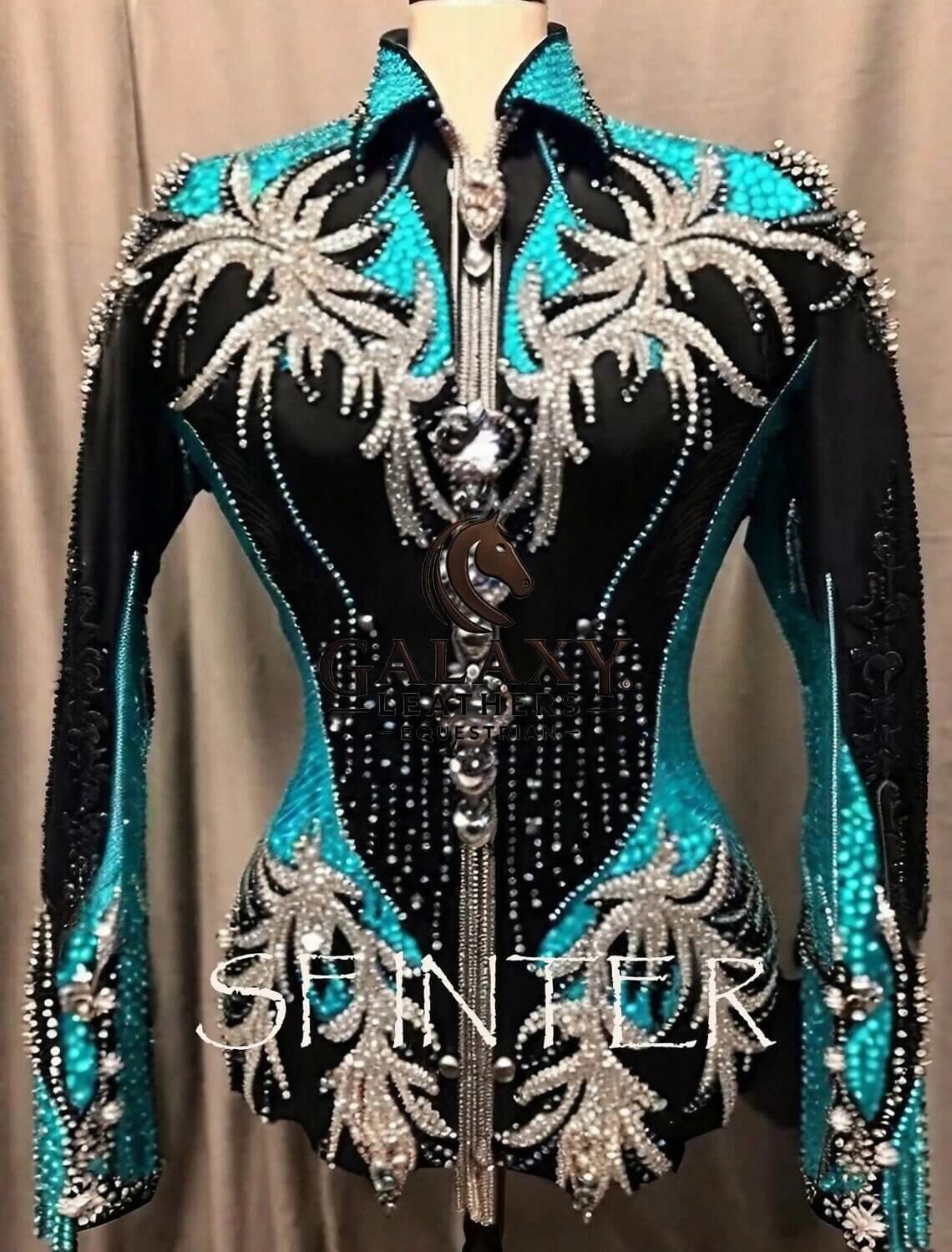 ROYAL BLUE Western Showmanship Jacket/Coat for Women Horse Shows and Riding Wear - Image 5