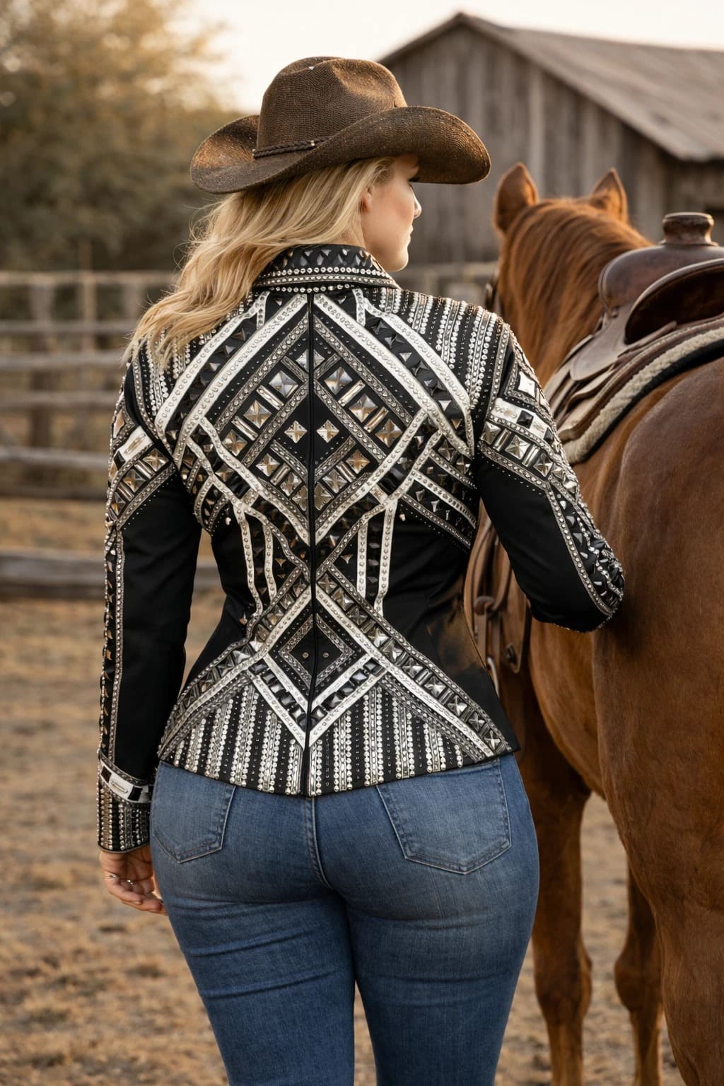 Show Jacket Western Showmanship Women RodeoJacket horsemanship jacket for shows - Image 5