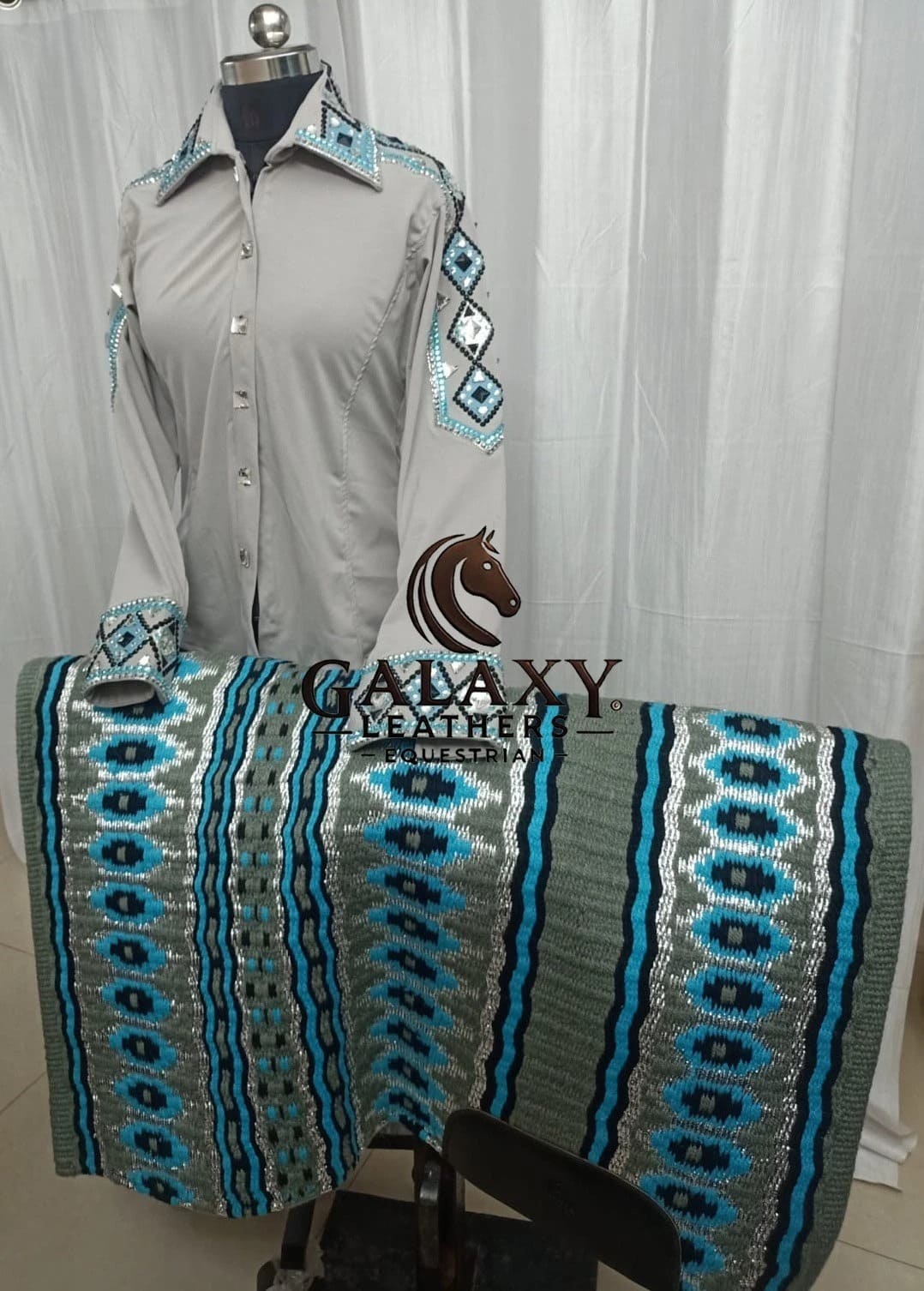 Showmanship or Showman Western Shirt with Matching Show Pad - Image 3