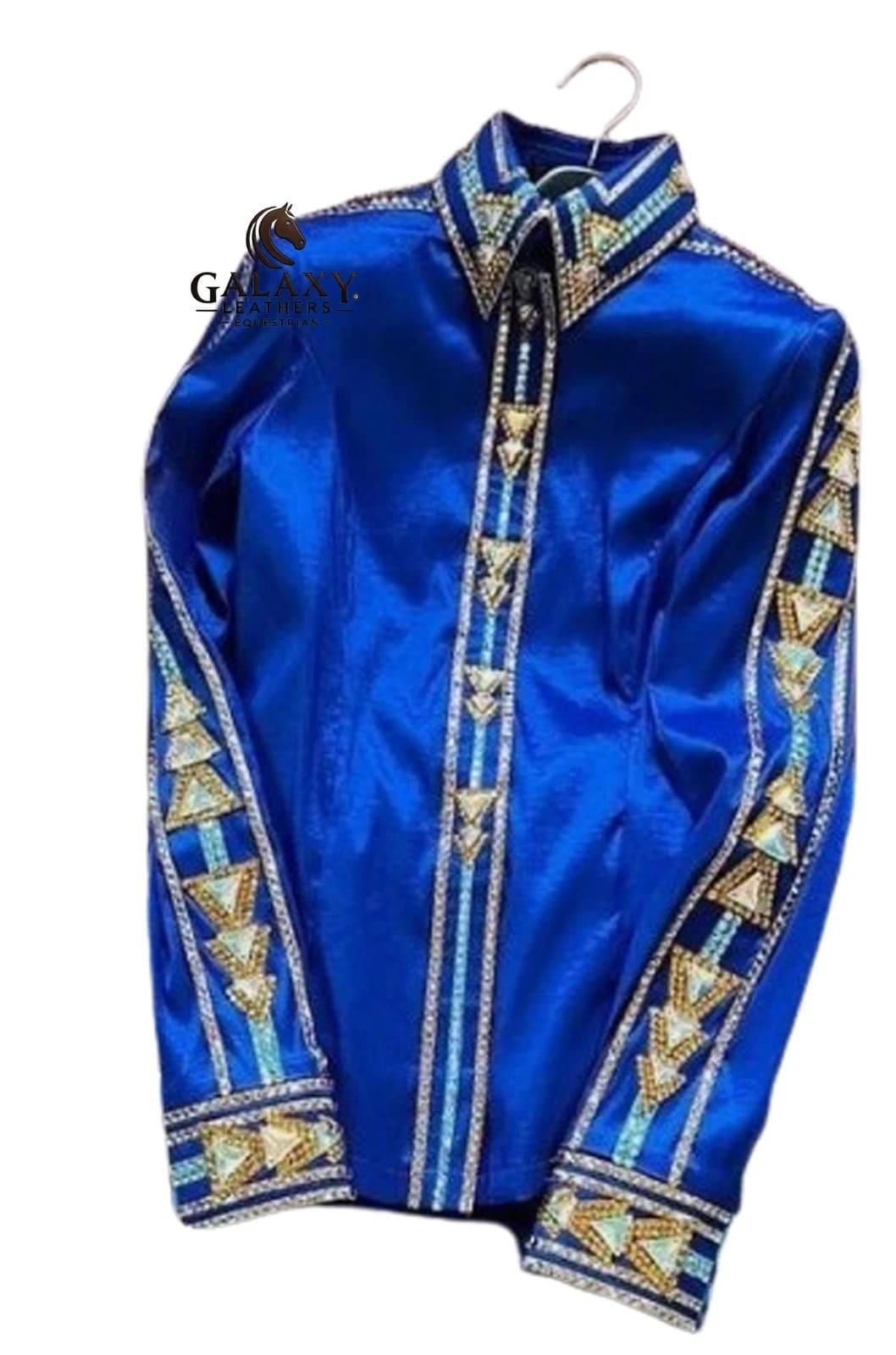 COMBO of Showman Western Shirt with Matching Show Pad for Equestrian Shows