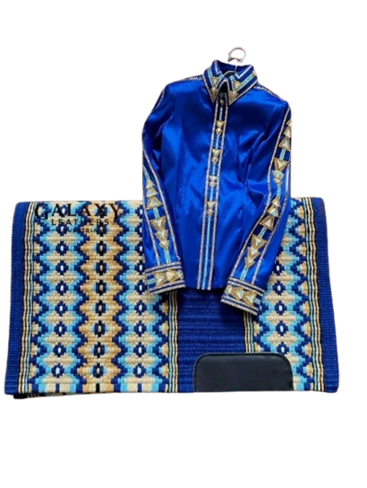 COMBO of Showman Western Shirt with Matching Show Pad for Equestrian Shows - Image 3